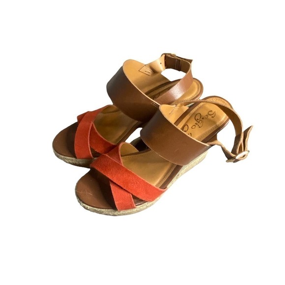 Sergio Zelcer Wedge Sandals Size USA 10 - Picture 2 of 7